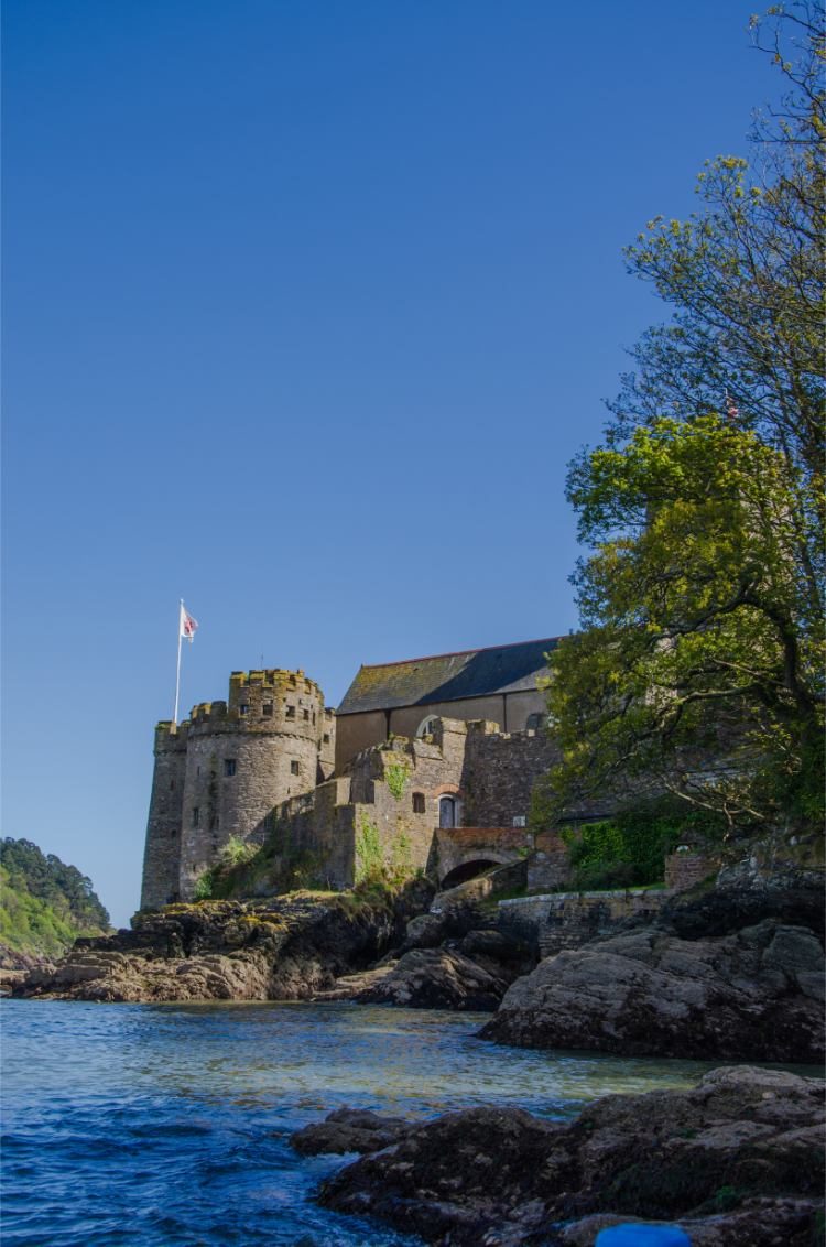 Dartmouth Castle, as seen from the ferry landing pier Dartmouth, Devon, England
