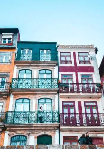 colourful houses in Porto Ribiera